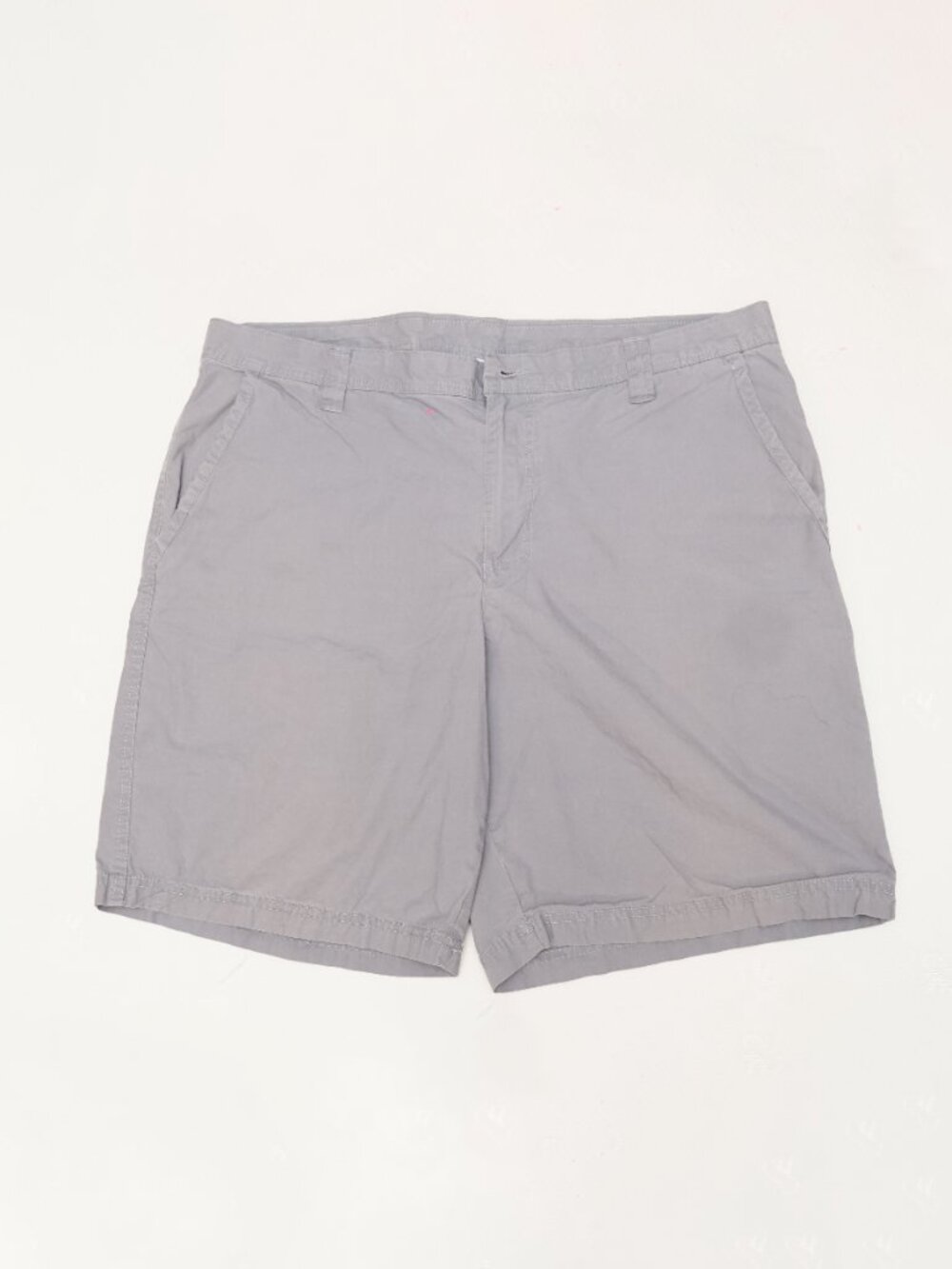 Columbia Gray Flat Front Cotton 4 Pocket Casual Chino Short Men's Size 38